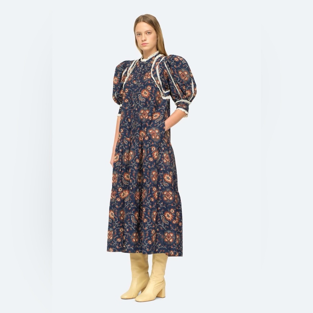 NWT $425 Sea New York Robina Puff Slv Dress - Picture 1 of 4